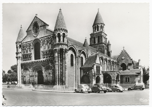 Vorschaubild Poitiers: Notre-Dame La Grande (Postkarte aus der Diakartei) CIM, Echtphoto 